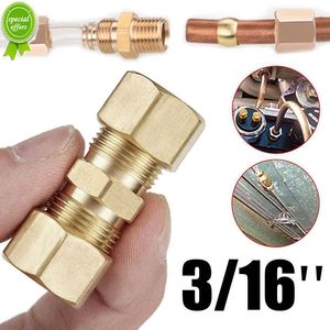 New 3/16" Brake Hose Brass Fittings Car Brake Line Union Fittings Straight Brass Connector Brake Hose Repair Joint Accessories