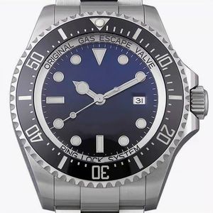 Mensar klockor 44 mm djup keramisk bezel havsbor safir cystal rostfritt stål glid lås fast lås automatiska mekaniska mens lyxiga master armbandsur r07