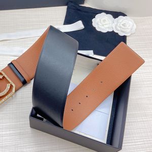 CH belt 70MM woman mens belt designer diamond calfskin two-sided brass gold plated highest counter Advanced Materials anniversary gift with box 001