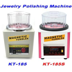 Lucidatrice magnetica elettrica per pulizia KT-185 KT185S Strumento di sbavatura magnetica per lucidatore di gioielli in oro e argento