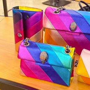 Echtes Leder Kurt Geiger Umhängetasche für Mann Schulterhandtasche Luxus London Rainbow Bags 7a Mini Speedy Sunshine Designer Damen Mann Sling Clutch Tragetaschen