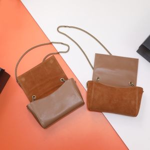 Modna średnia, odwracalna torba crossbody z liną w zamszowej torebce designerska torba dla kobiety portfela sprzęgła torby na ramię oryginalna skórzana torba klapy z pełnym opakowaniem