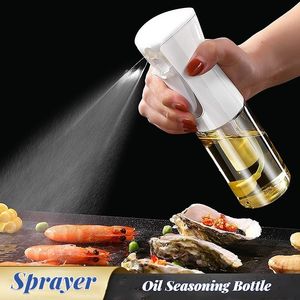 BBQ Grills Creative Spray Oil Kettle Sprayer Bottle Pressure Control Home Kitchen Cooking Atomizing Baking Spice Pot 230706