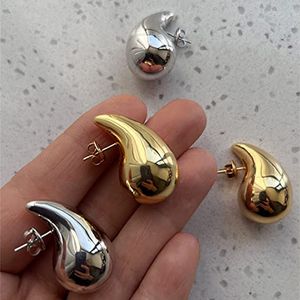 Brincos da moda Stud Stud Chic Exagerar Big Waterdrop Brincos para mulheres Dupes Chunky Teardrop Aço inoxidável banhado a ouro joias de orelha