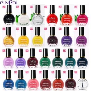 Nagelgel PinPai 26 Färger 10ml Nageltryck Stämplingslack För Färg Olja Svart Vit Polish Nail Art Stämpling Polish Lack Lack 230706