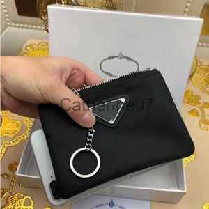 Ключевые кольца Luxury Designer Key Chain Nylon Canvas Mud Men Women Mini Swells Chepkains Black Zip Pocket Comword Lover Holdings Keyring Keyring Fashi J230706