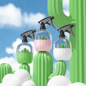Empty spray bottle with cactus decoration, reusable pressure spray bottle, household irrigation