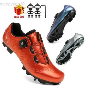 Calçado de ciclismo MTB Sapatos de ciclismo com chuteiras Homens Route Cleat Bicicleta de estrada Speed Flat Sneaker Corrida Feminina Bicicleta Mountain Spd Calçado de Ciclismo HKD230706