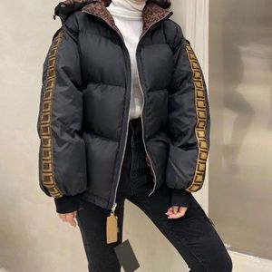 Moda feminina para baixo jaqueta dupla face casacos de inverno homens jaquetas puffer com carta de impressão completa jaquetas ao ar livre casaco streetwear quente