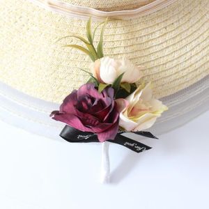 Decorative Flowers Bride Groom Bridesmaids Corsage Wrist Flower Wedding Corsages Prom Pography Props Artificial