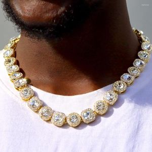 Chains 2023 Clustered Crystal Tennis Chain Necklace For Women Men Iced Out Bling Cuban Link Rapper Jewelry