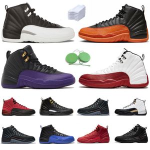 Jumpman 12 12s Basketbollskor för män Cherry Brilliant Orange Stealth Field Lila Svart Taxi Slutspel Kunglighet Reverse Flu Game Utility Herr Tränare Sport Sneakers