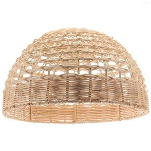 Candeeiros pendentes Ventilador de tecto Coberturas de luz para interior Rattan Lâmpada moderna Decoração Abajur decorativo Tecido Substituição Pendurado