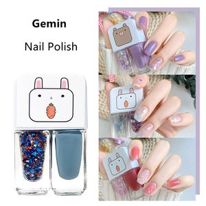 Nail Gel 8ML Gemin Nail Polish Double Color Set UV Gel Top Base Coat Soak Off Matte Polish Manicure DIY Varnish Lacquer Nails Art 230706