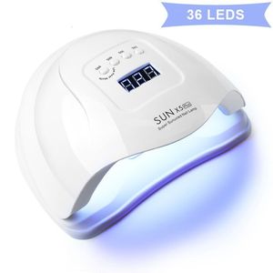 Nail Dryers Sun X5 Plus UV LED Lamp For Nail Manicure 36 LEDS Professional Gel Polish Drying Lamps With Timer Auto Sensor Equipment Tools 230706