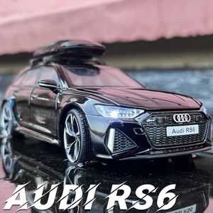 Audi RS6 1:32 Scale Alloy Diecast Model Car with Sound and Light, Black