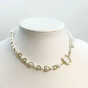 List mody Diamond Pearl Wisiant Naszyjnik projektant biżuterii Kobiety Choker łańcuch imprezowy prezent ślubny