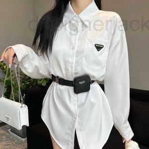 Basic & Casual Dresses Designer fashion womens casual skirt designer dress belt waist bag closure cardigan skirts women long sleeve shirt Skirt LJSI