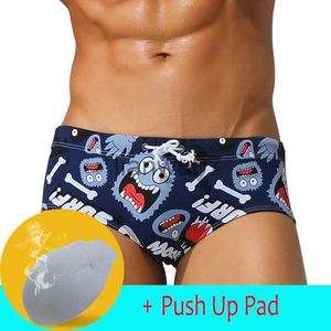 Herren Bademode Heißer Verkauf Bademode Männer Kurze Mit Front Pad Niedrige Taille Sexy Badeanzug Badehose Männer Schwimmen Shorts Sunga j230707