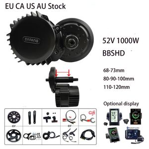 Luzes Bafang BBSHD 1000W Motor Brushless 52V Bicicleta elétrica Kit de conversão de bicicleta elétrica de motor de moto para 68mm 100mm 120mm ebike