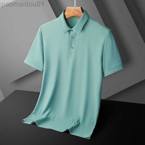 メンズ Tシャツ夏の男性ポロシャツニュークラシック半袖 Tシャツ通気性冷却速乾ナイロンポロ男性ゴルフ Tシャツプラスサイズ 7XL L230707