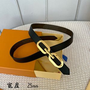 Cinture da donna di design di alta qualità Cinture eleganti da donna di lusso con fibbia in oro marrone nero a doppio lato con scatola