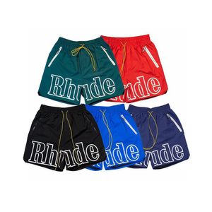 Shorts masculinos de grife verão moda praia shorts masculinos feminino respirável jogging fitness shorts vermelho azul preto à prova d'água secagem rápida