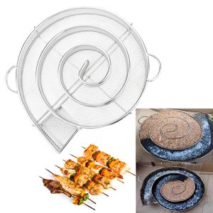 Griglie per barbecue Generatore di fumo freddo in acciaio inossidabile per griglia Polvere di trucioli di legno Scatola per fumatori Carne di salmone Cottura Cucina all'aperto 230706