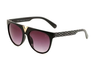 Óculos de sol Óculos de sol de marca, armação de metal preta, lentes de vidro para homens e mulheres