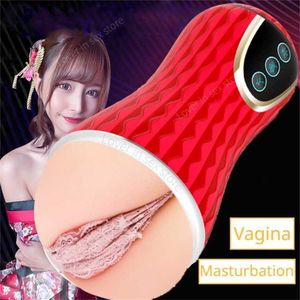 Male Masturbator For Men Penis Blowjob Sucking Machine Real Vagina Vacuum Pocket Pussy Masturbation Cup Adult Sex Toys 70% Outlet Store Sale factory sale