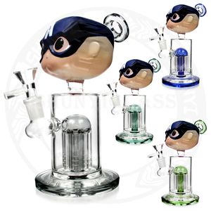 10,5 pollici cartone 3D Batman narghilè DAB Oil Rig Recycler accessorio per fumatori per tabacco Bong pipa ad acqua