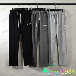 Erkekler Pantolon 2023 Sıradan Pantolon Erkek Kadınlar Retro İşlemeli Mektup Sweatpants Düz Spor Pantolonları Polar Sokak Giyim Pantolon T230707