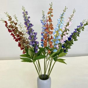 Dekorativa blommor 30 huvuden 96 cm Simulerad blandad färg Campanula Classic konstgjord hushållsbord Dekoration Blomsterarrangemang Tillbehör
