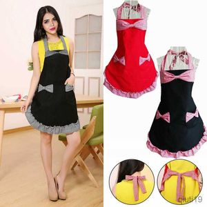 Kitchen Apron kitchen apron Cute Kitchen Bar Cleaning Dress Aprons Flirty Vintage Kitchen Womens Bowknot with Pocket Gift R230707