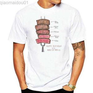 T-shirt da uomo Bbq Levels YouRe The Rarest Of Them All Happy Father Day T-shirt bianca 2022 New Men Summer O-Collo Top T-shirt design personalizzato L230707