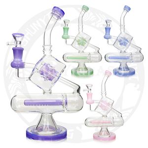 10.5 Inches Hookah High-Quality Inline Perc "Pandora" Inception Cube rig Smoking bongs for Tobacco Glass Bong Water pipe