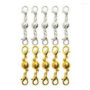 Collane con ciondolo 10 pezzi gioielli che fanno robusti fermagli magnetici placcati in oro per collana in argento