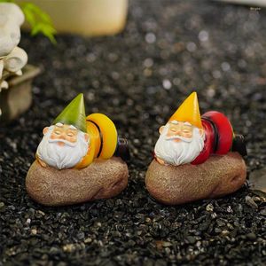 Garden Decorations Dwarf Gnomes Solar Light Ornament Landscape Crafts Resin Lights Sculpture Decoration Props For Outdoor Lawn Patio