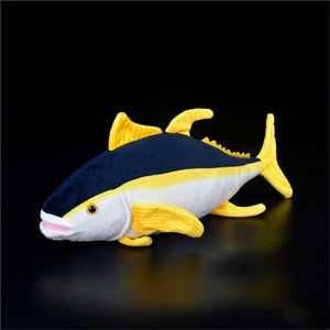 Stuffed Plush Animals Yellow Fin Tuna High Fidelity Anime Cute Plushie Allison Tuna Fish Plush Toys Lifelike Animals Simulation Stuffed Doll Kawai Toy L230707