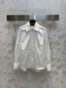 Camicette da donna Camicie Designer Tee Casual Donna Uomo Jacquard lettera Italia uomo donna Paris Fashion T-shirt manica lunga lusso bianco nero S-L BA8Q