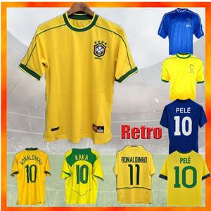 1988 Retro Brazil soccer jerseys Sweatshirt 1994 1998 2000 2002 2004 2006 ROMARIO RONALDINHO RIVALDO KAKA football shirt chandal futbol Sportswear Top quality