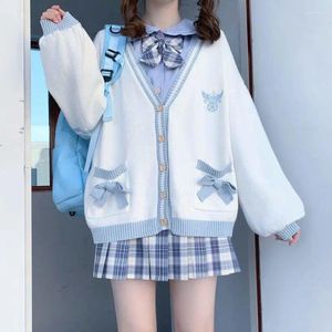 Women's Knits College Wind 2023 Embroidered Jacquard Sweater Cardigan Jacket Tide