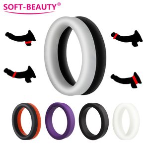 Adult Toys Cock Ring Silicone Penis Male Delay Ejaculation Lasting Scrotum Lock Sex for Men Erection Product 230706