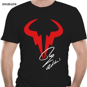 Erkek Tişörtleri Rafael Nadal Rn Rafa Tenis Oyuncu T-Shirt Siyah Beyaz Pamuk Tshirt Erkek Yaz Moda T-Shirt Euro Boyut 230707