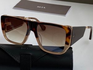 Okulary przeciwsłoneczne DITA Mach Six DTX132 Luksusowe modne retro designerskie okulary przeciwsłoneczne dla mężczyzny Woman Blue Gray Gradient Soczewki z pudełkiem 471