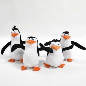 Animais de pelúcia de pelúcia 4 pçs/lote Brinquedos de pelúcia Madagascar Pinguins de Madagascar Irmão mais velho Novato Pelúcia Brinquedos de pelúcia macios Boneca para presentes infantis L230707