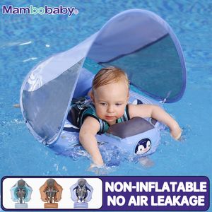 Sand Play Water Fun Mambobaby Baby Pool Float Blackproof Pool Mat For Infant Non-Inflatable Natation Buoy With Parasol Beach Toys For 3-24 Months 230706