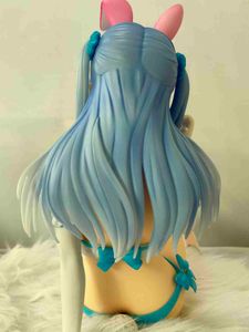 Action Toy Figures BINDing Bunny Girl Figure Kozuki Aqua Blue Pvc action Figure Adults Collection Statue Model doll gifts