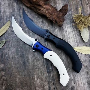 Special Offer CK7471 Flipper Folding Knife 8Cr13Mov Black/Satin Blade Resin/Micarta/G10 Handle Outdoor Survival Tactical Pocket Knives with Retail Box