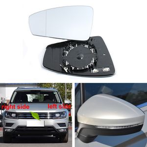 Para volkswagen vw tiguan l 2017 2018 acessórios do carro espelhos laterais lente reflexiva espelho retrovisor lentes de vidro com aquecimento